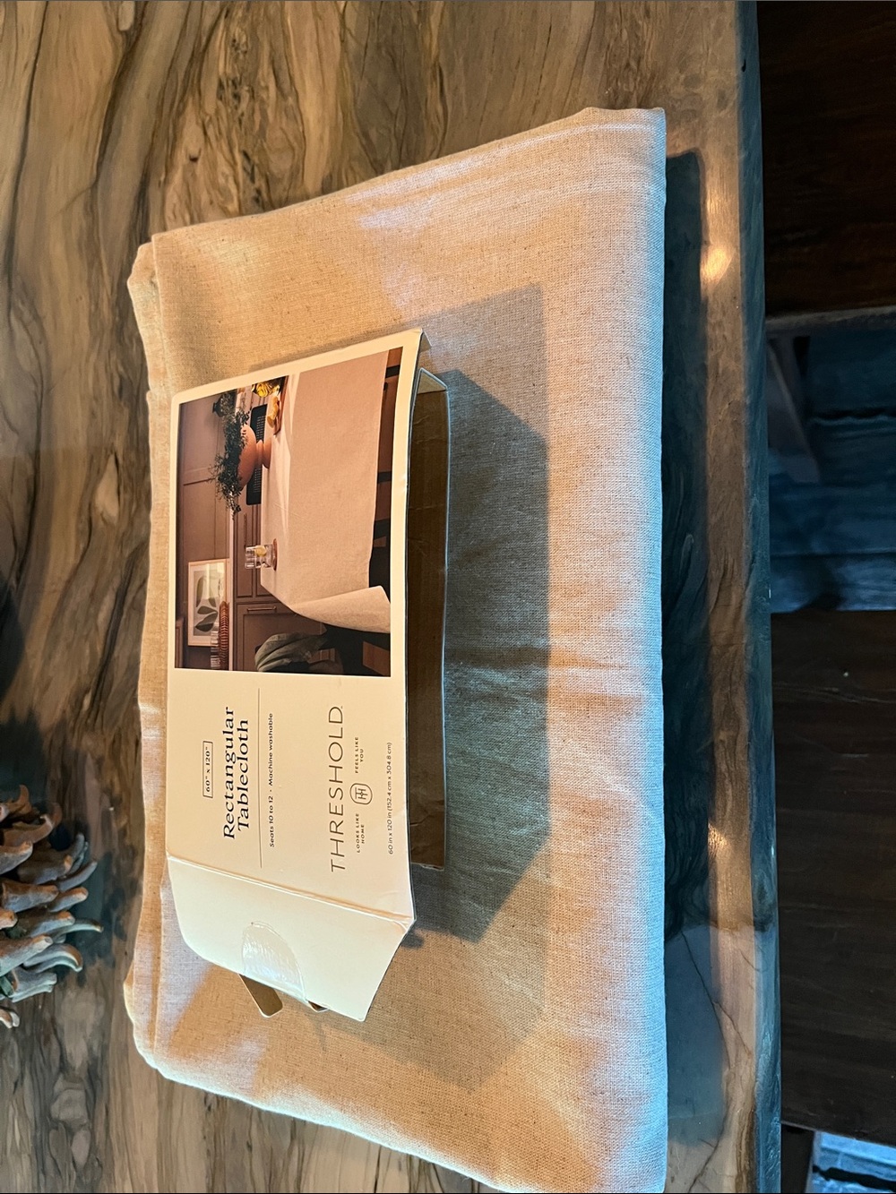Threshold cream Rectangular Tablecloth 60”x120” brand new.
